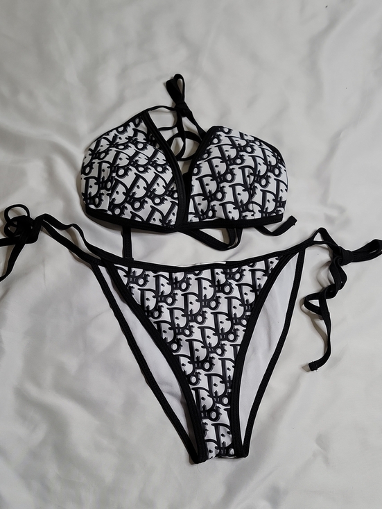 Dior Other - Dior Black and White Logo Print Women’s Bikini
